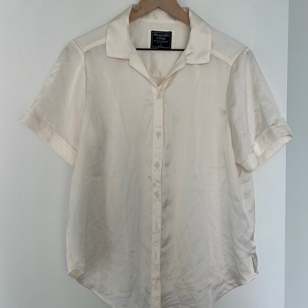 Abercrombie Satin Short Sleeve Shirt